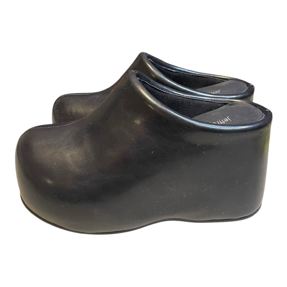 Jeffrey Campbell Black Platform Clog Mules